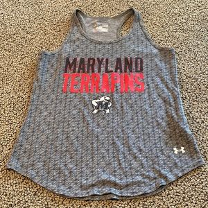 Under Armour Racerback University of Maryland Tank Top Size Youth Large Like New